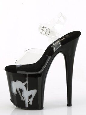 8" LED Light Up Stiletto High Heel 4" Platform Pole Dance Shoes USB
